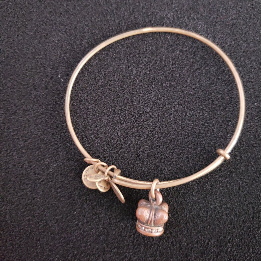 Alex and Ani King's Crown Gold Charm Bracelet Bangle   36